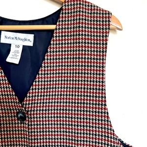 Retro wool houndstooth autumn jumper